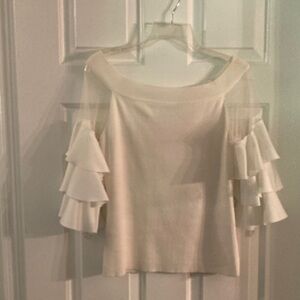 Chic Off-Shoulder Ruffle Sleeve Blouse